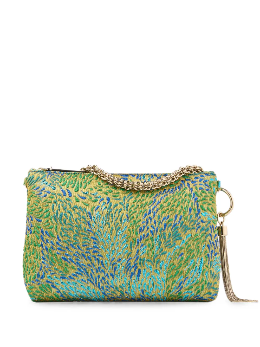 Jimmy Choo Callie jacquard-patterned clutch bag - Grün