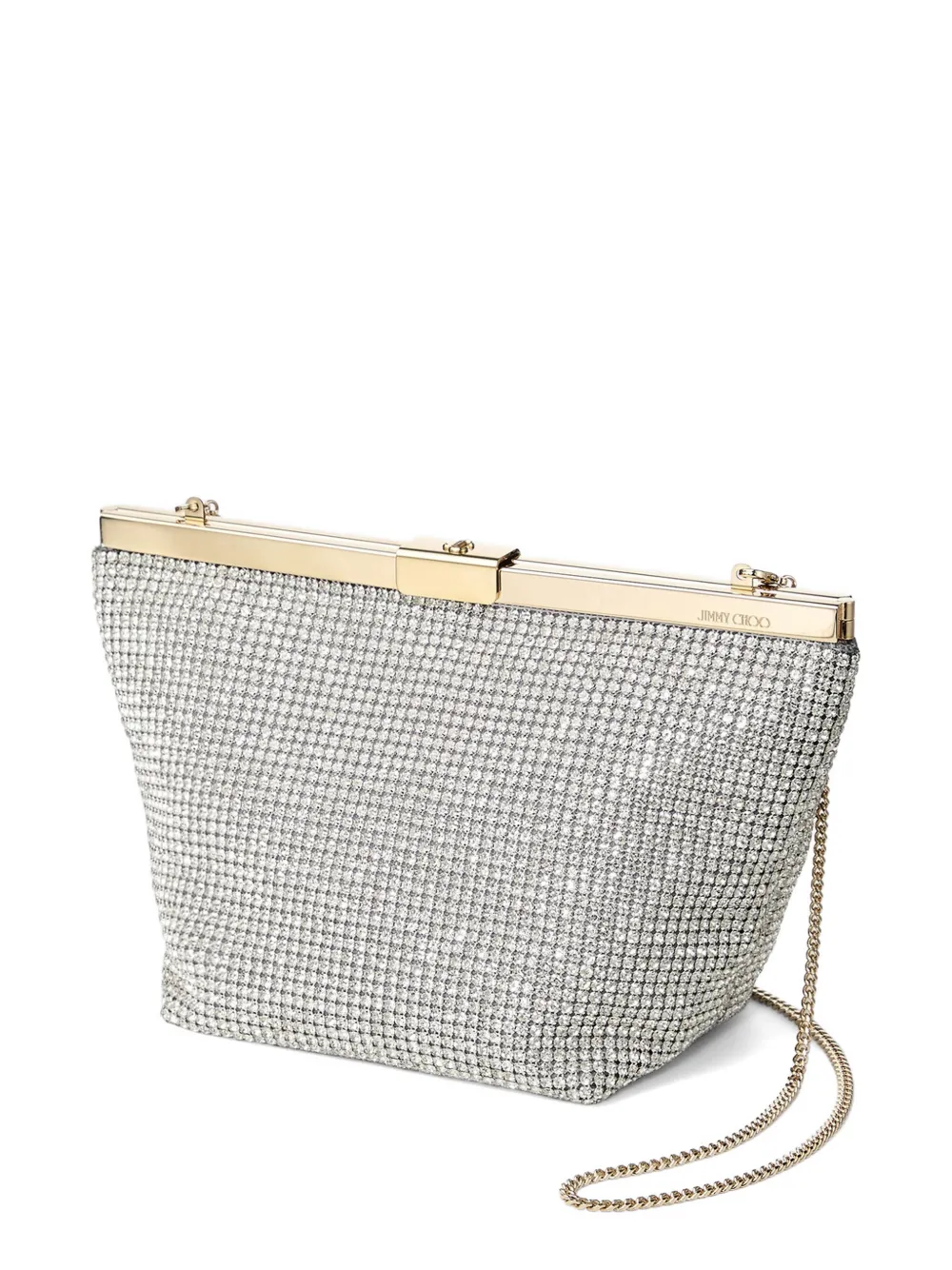 Jimmy Choo Ganache clutch verfraaid met kristallen Zilver