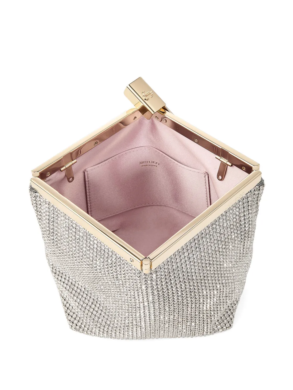 Jimmy Choo Ganache clutch verfraaid met kristallen Zilver