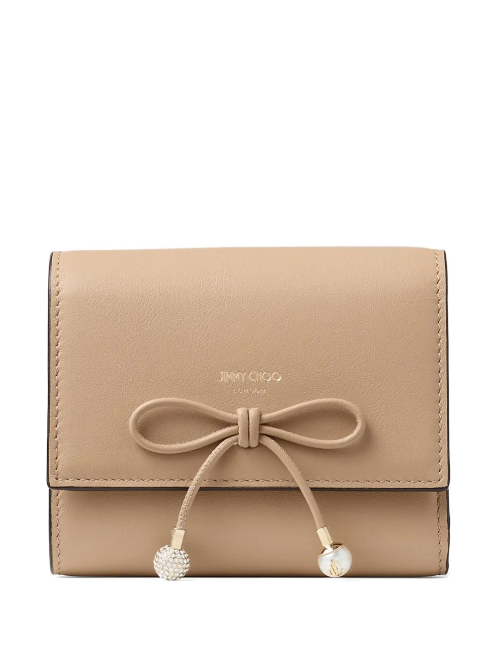 Jimmy Choo Marinda bow-detail wallet - Toni neutri