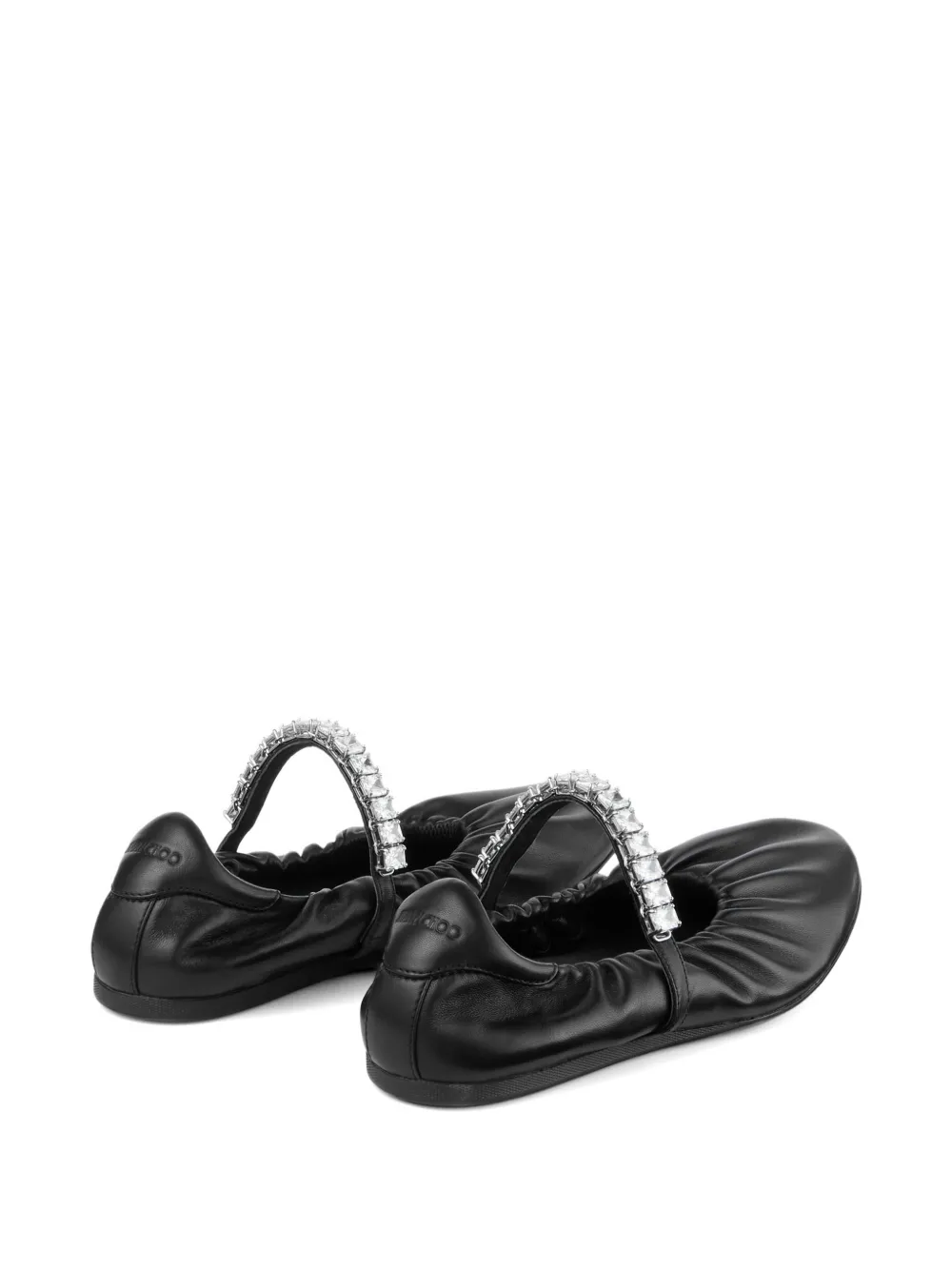 Jimmy Choo Jade ballerina's verfaaid met kristallen Zwart