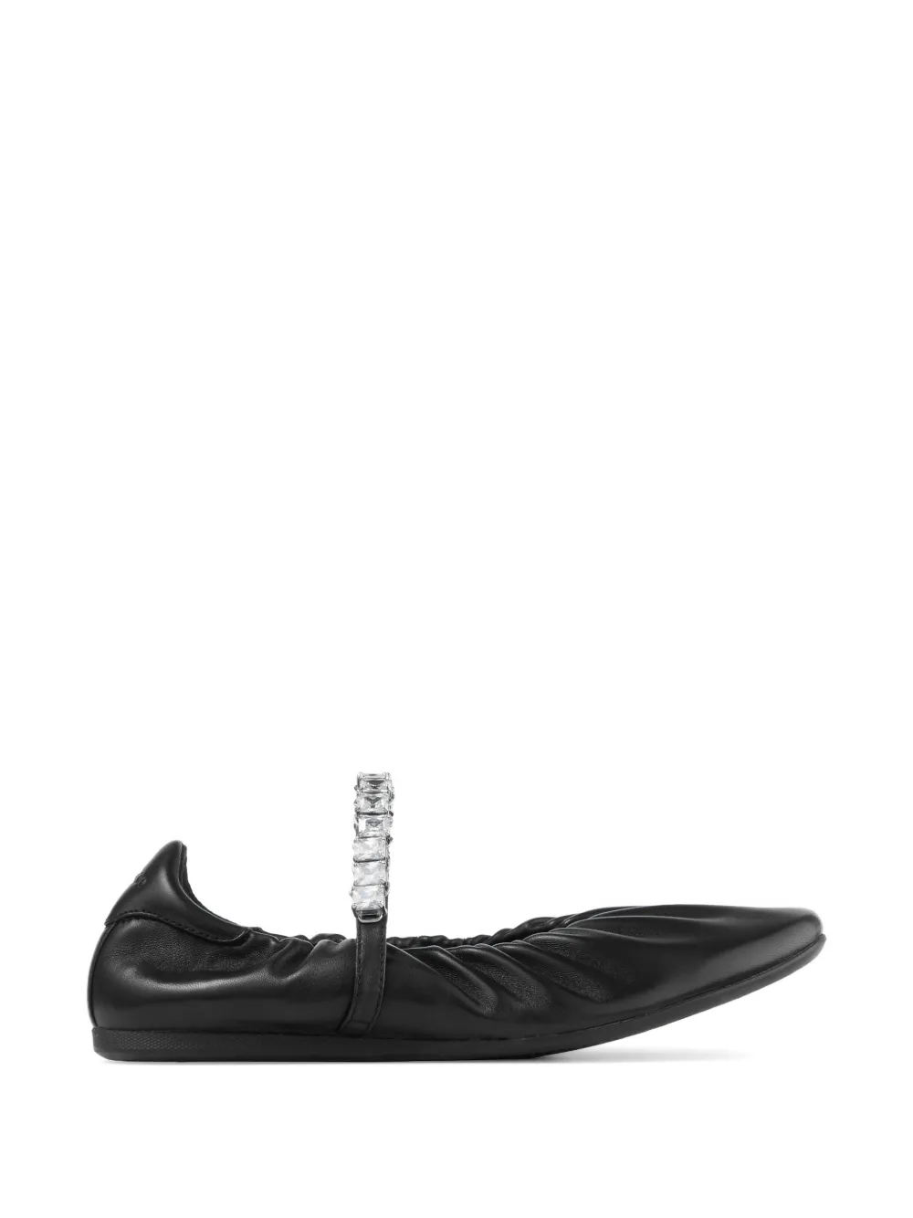 Jimmy Choo Jade ballerina's verfaaid met kristallen Zwart
