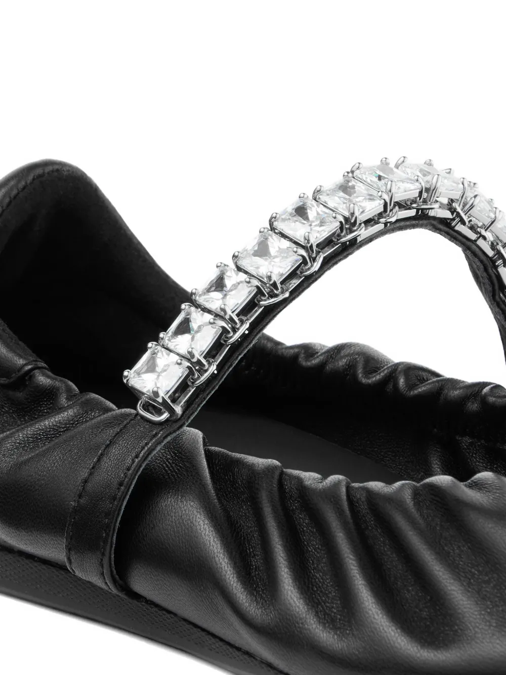 Jimmy Choo Jade ballerina's verfaaid met kristallen Zwart