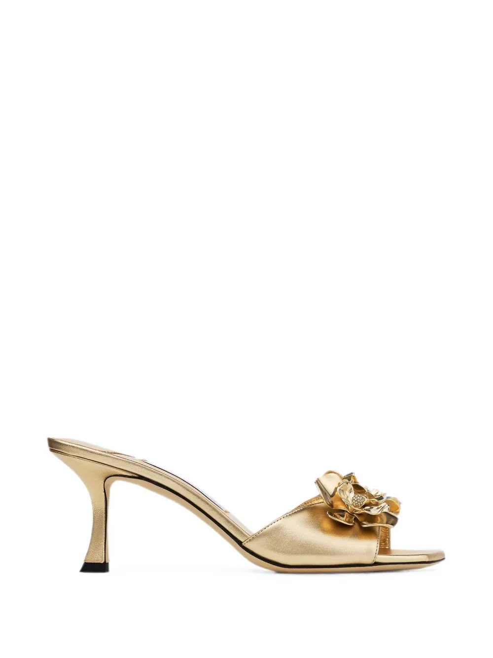 Jimmy Choo Skye 70 flower sandals Goud