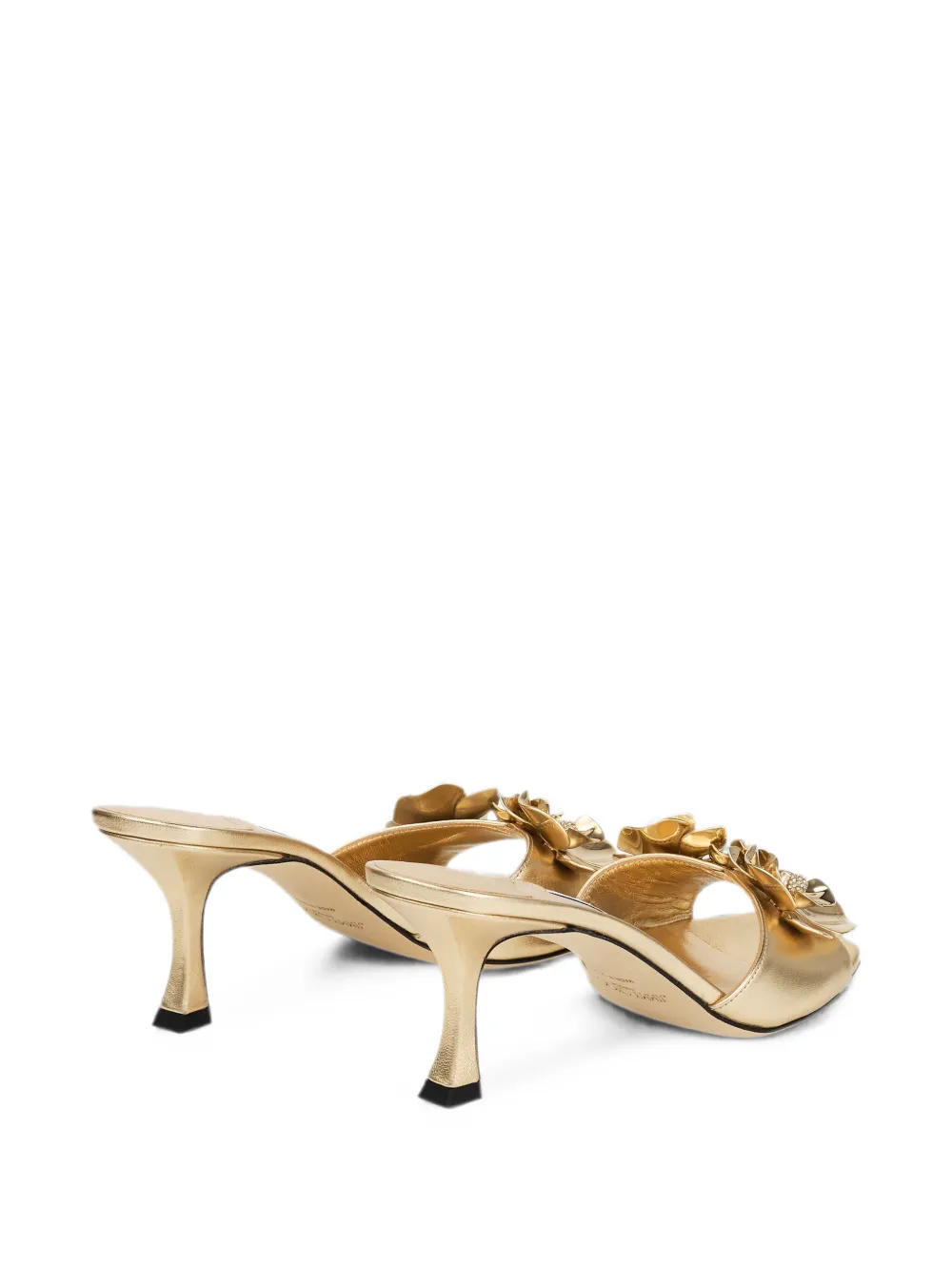 Jimmy Choo Skye 70 flower sandals Goud