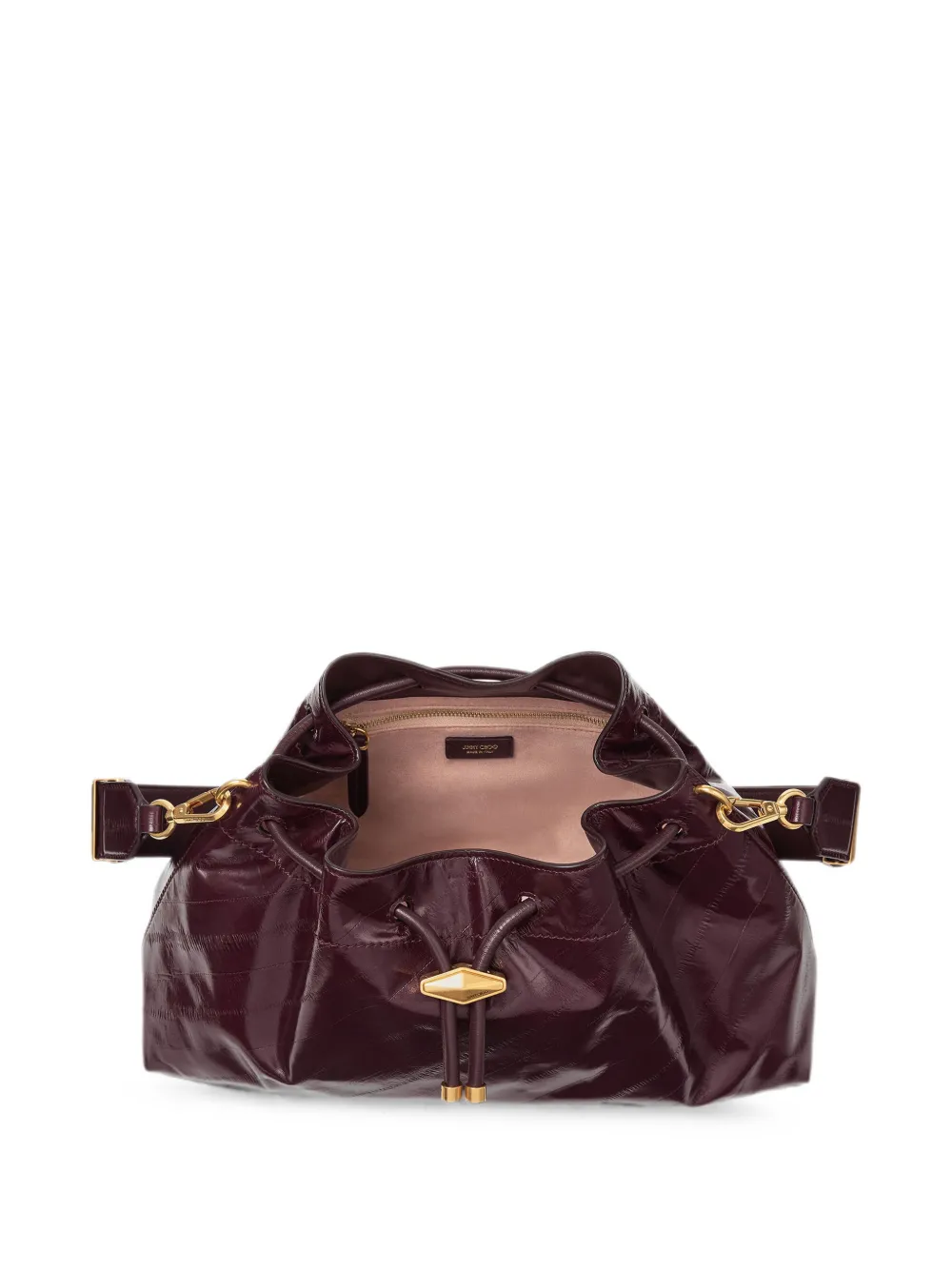 Jimmy Choo Medium Cinch Bag in Red, view 4