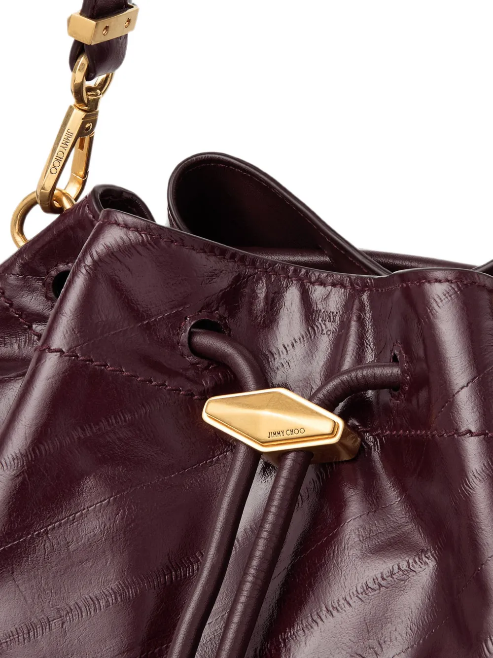 Jimmy Choo Medium Cinch Bag in Red, view 5