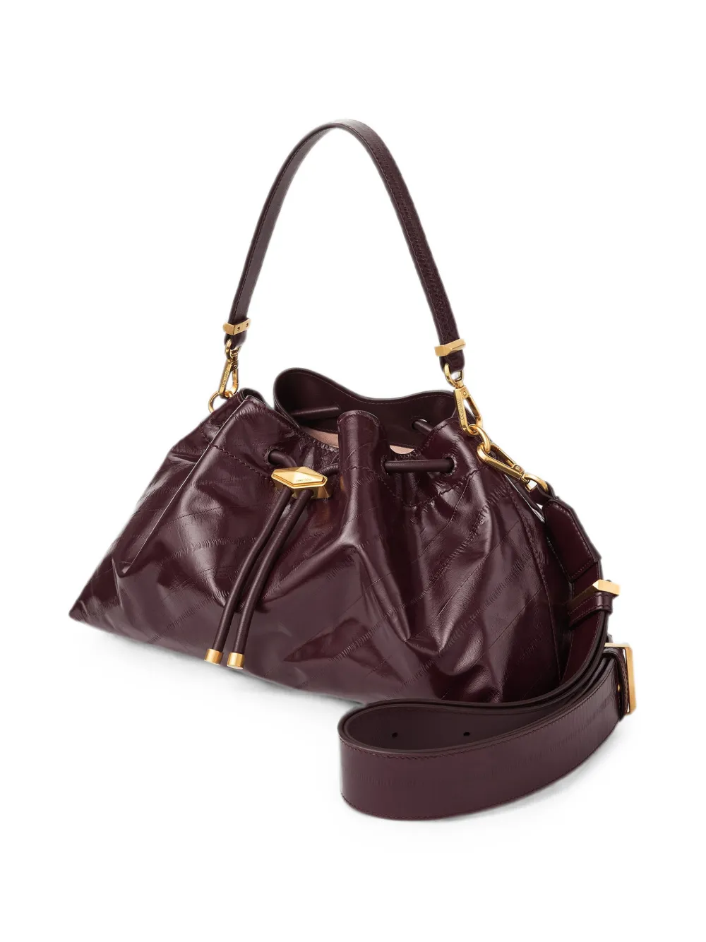 Jimmy Choo Medium Cinch Bag in Red, view 3
