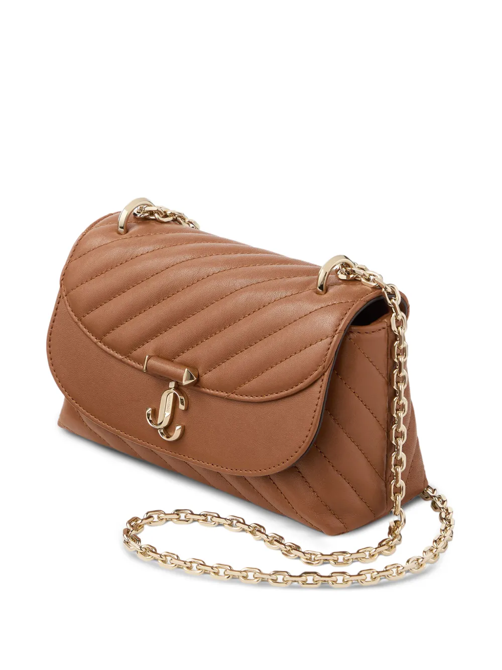 Jimmy Choo Kleine Curve crossbodytas Bruin