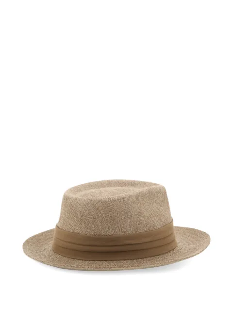 Boggi Milano textured brim panama hat