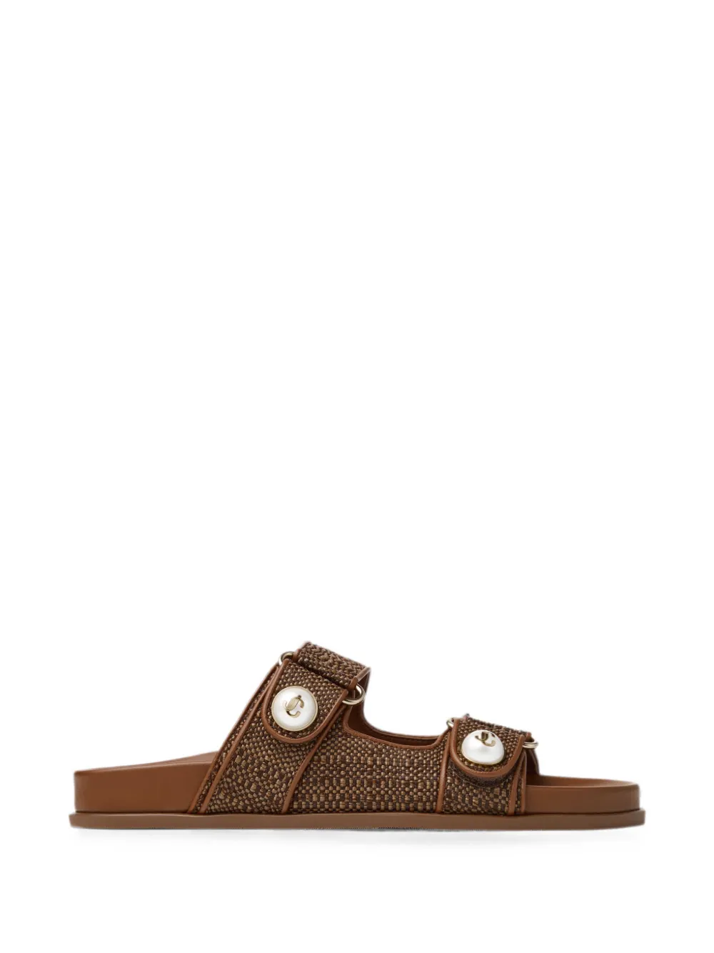 Jimmy Choo Fayence sandalen verfraaid met imitatieparel Bruin