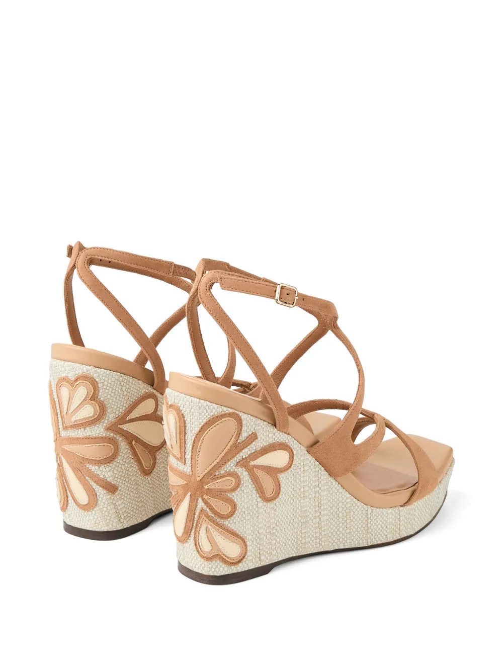 Jimmy Choo Ayla espadrilles met bloemapplicatie Beige