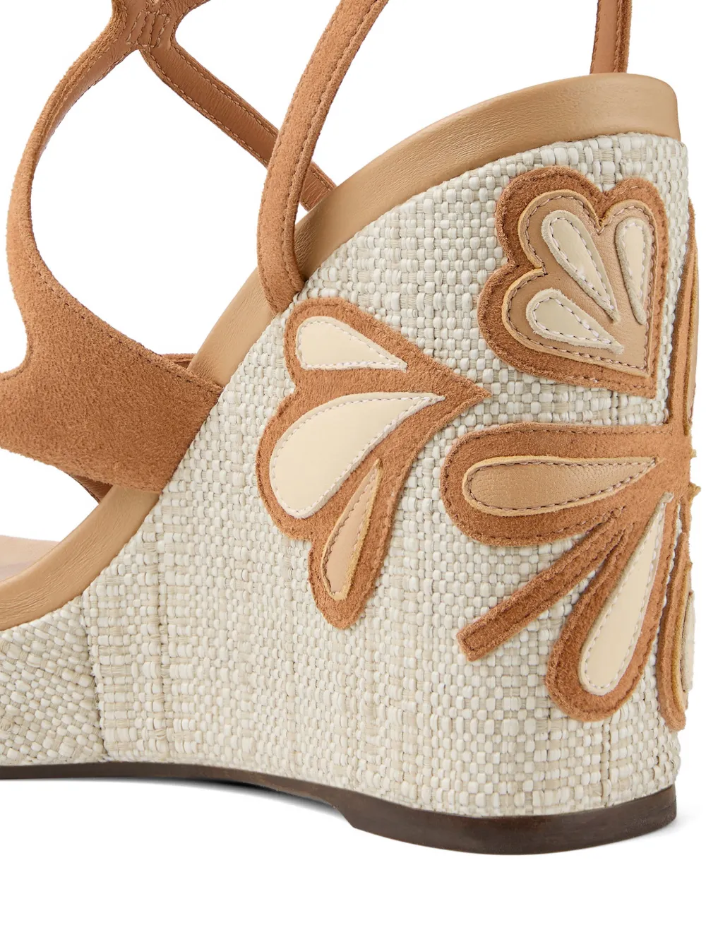 Jimmy Choo Ayla espadrilles met bloemapplicatie Beige