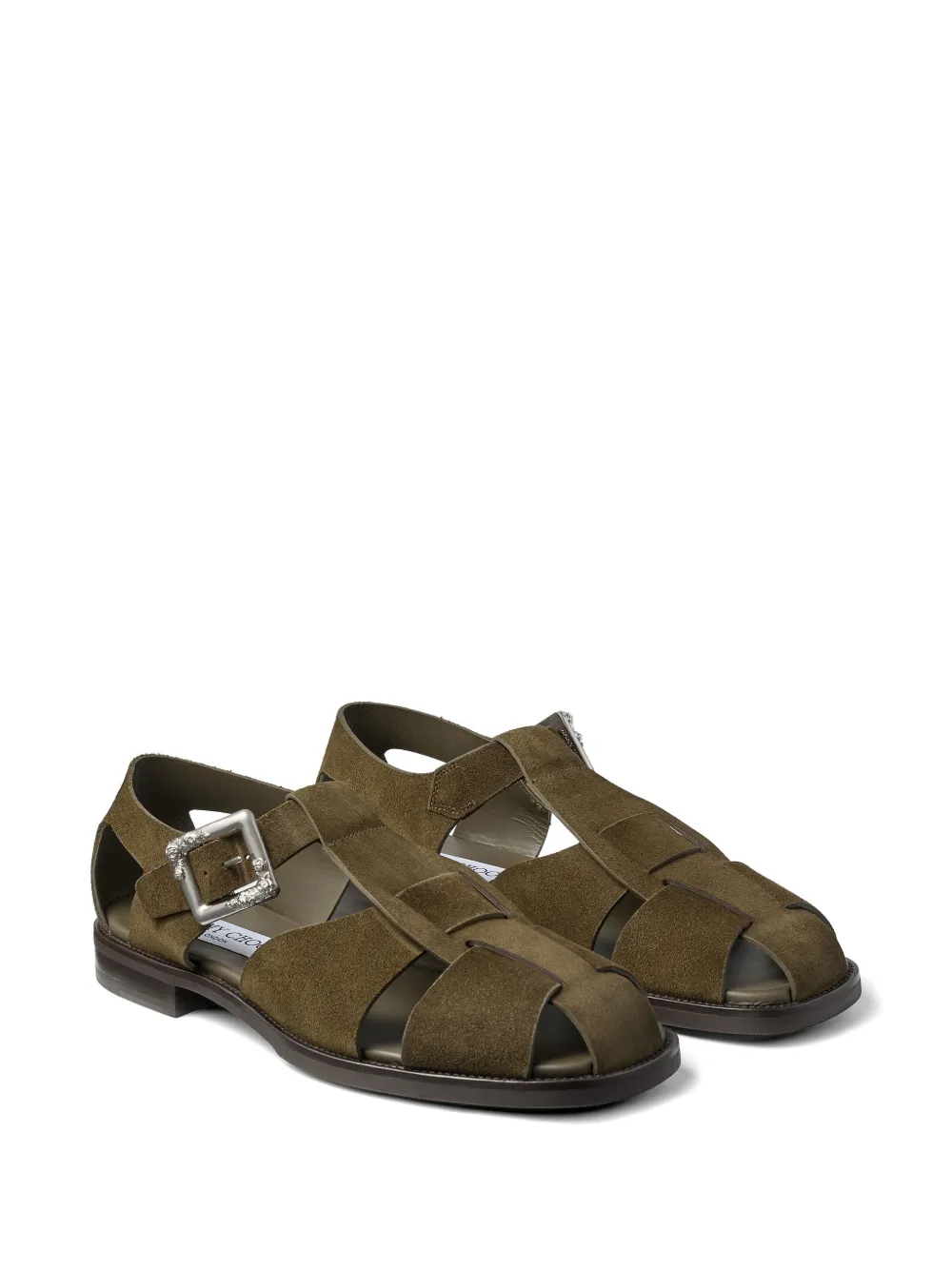 Jimmy Choo Meadow sandalen met gespdetail Groen