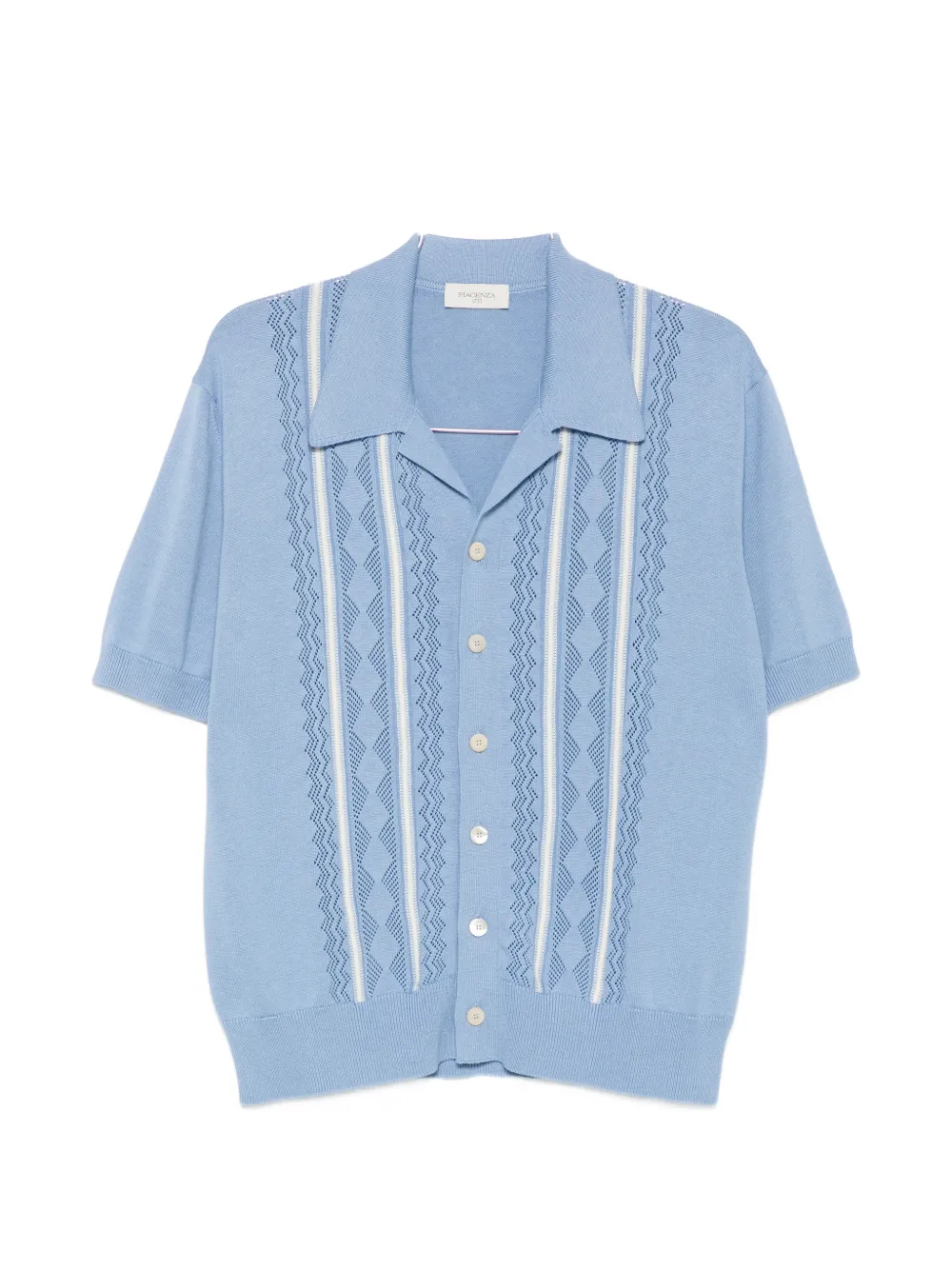 Piacenza Cashmere patterned shirt - Blu
