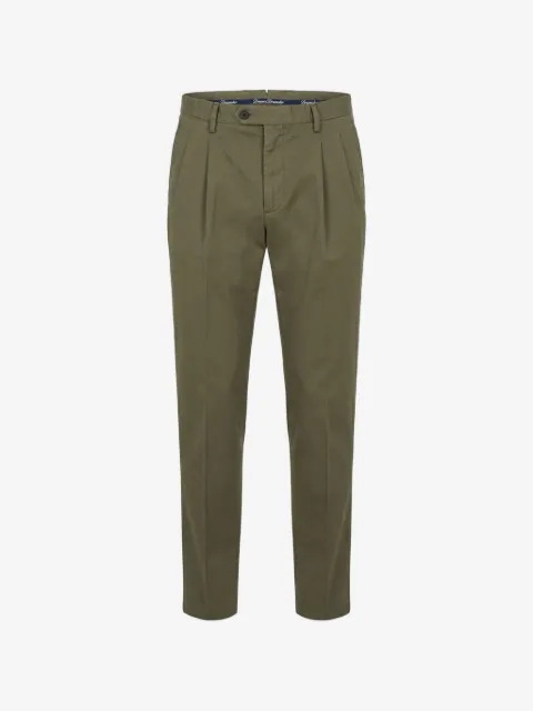 Drumohr pleated cotton trousers