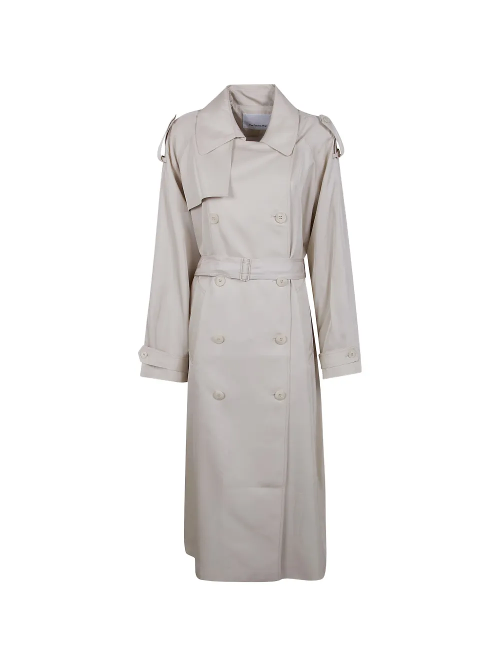 The Frankie Shop double-breasted belted trench coat - Toni neutri