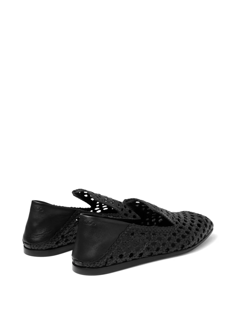 Jimmy Choo Eliot geweven loafers Zwart