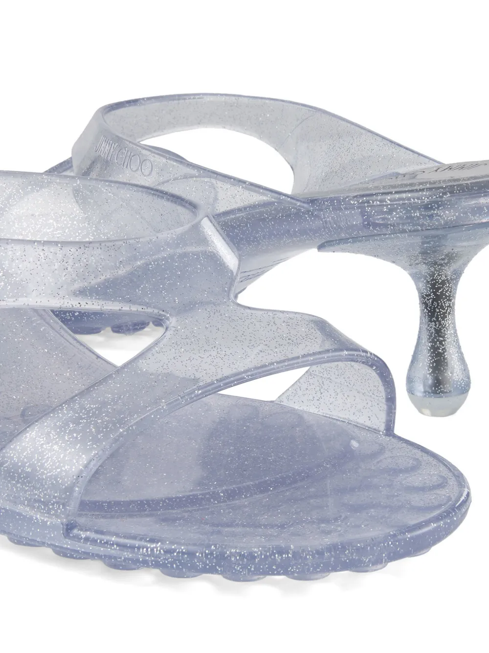 Jimmy Choo Jelly Drop glitter-detail mules Zilver