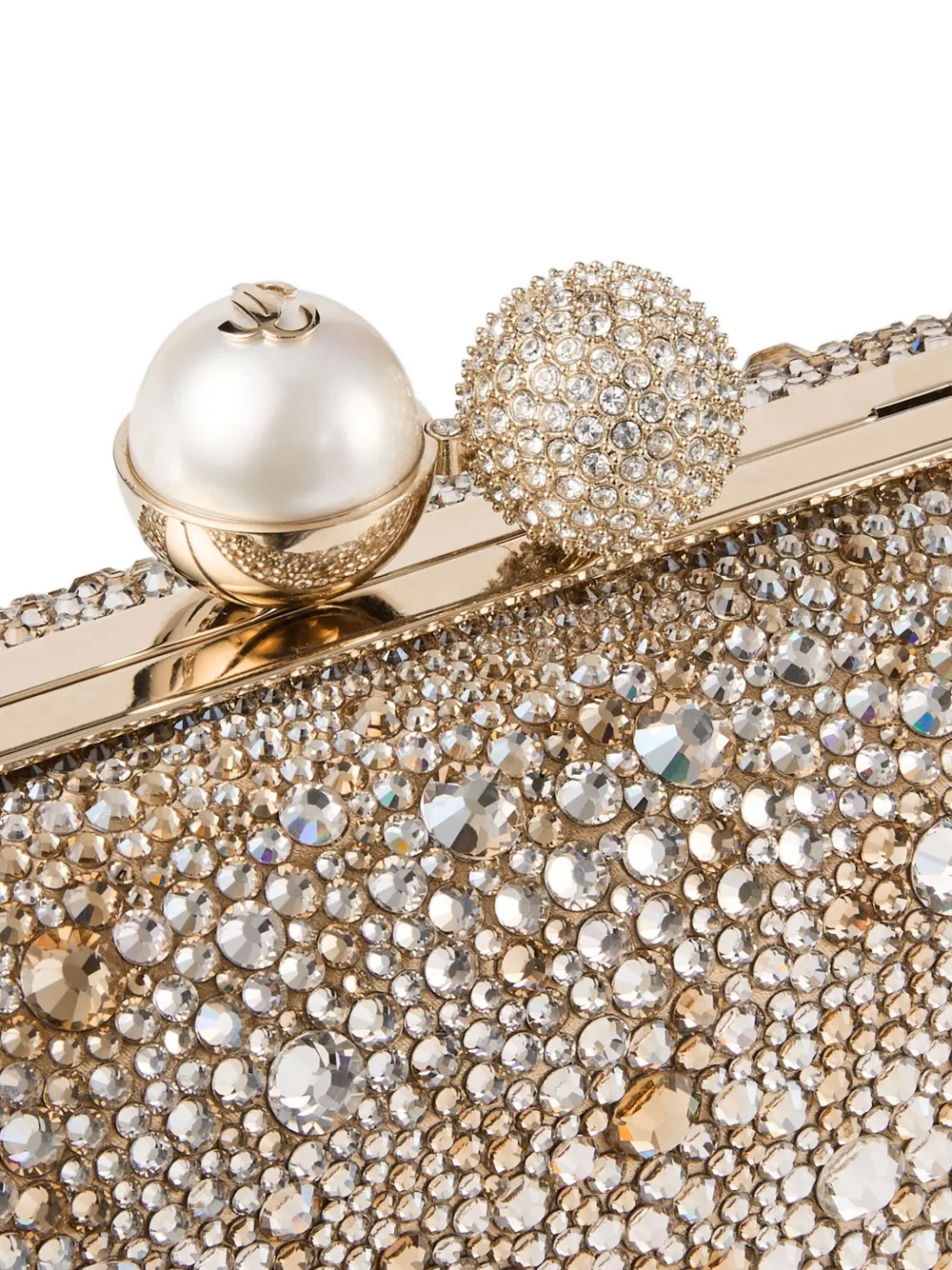 Jimmy Choo Cloud clutch verfraaid met kristallen Goud