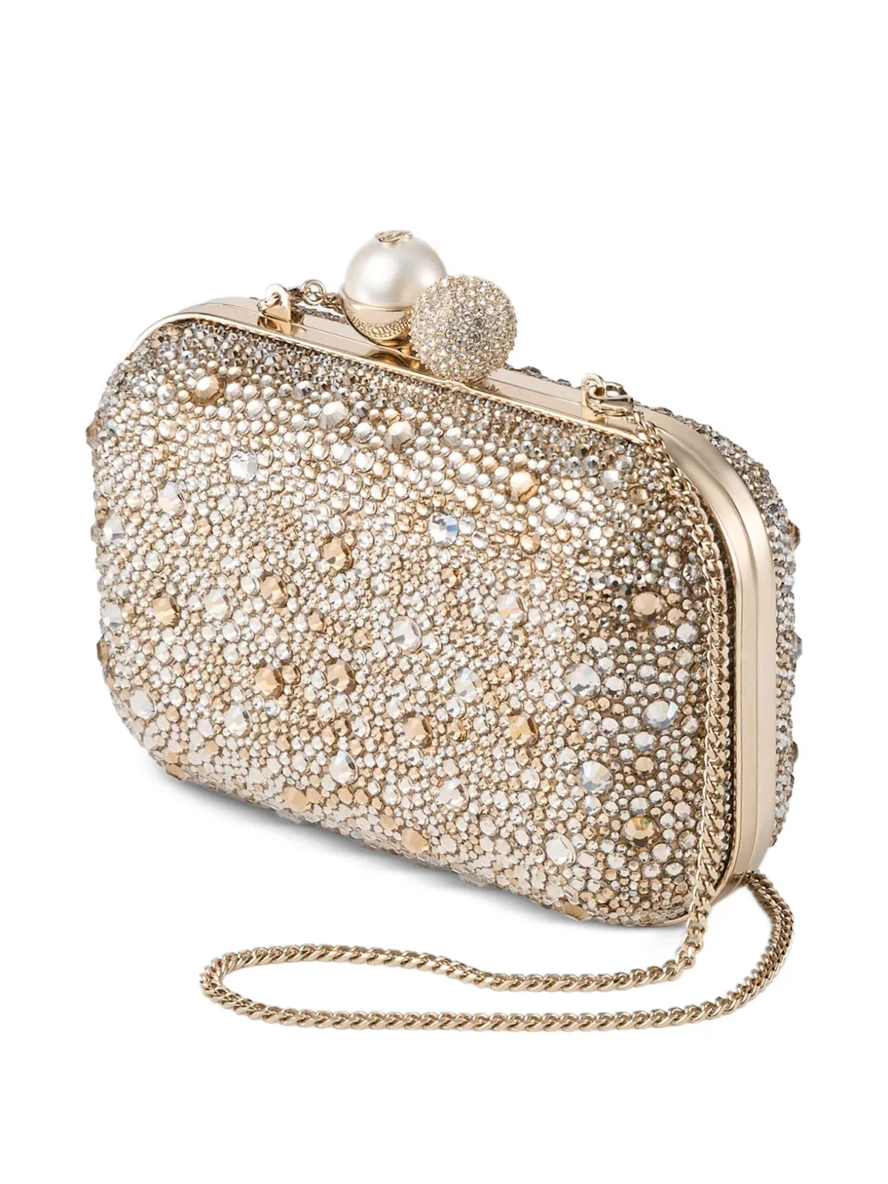 Jimmy Choo Cloud clutch verfraaid met kristallen Goud