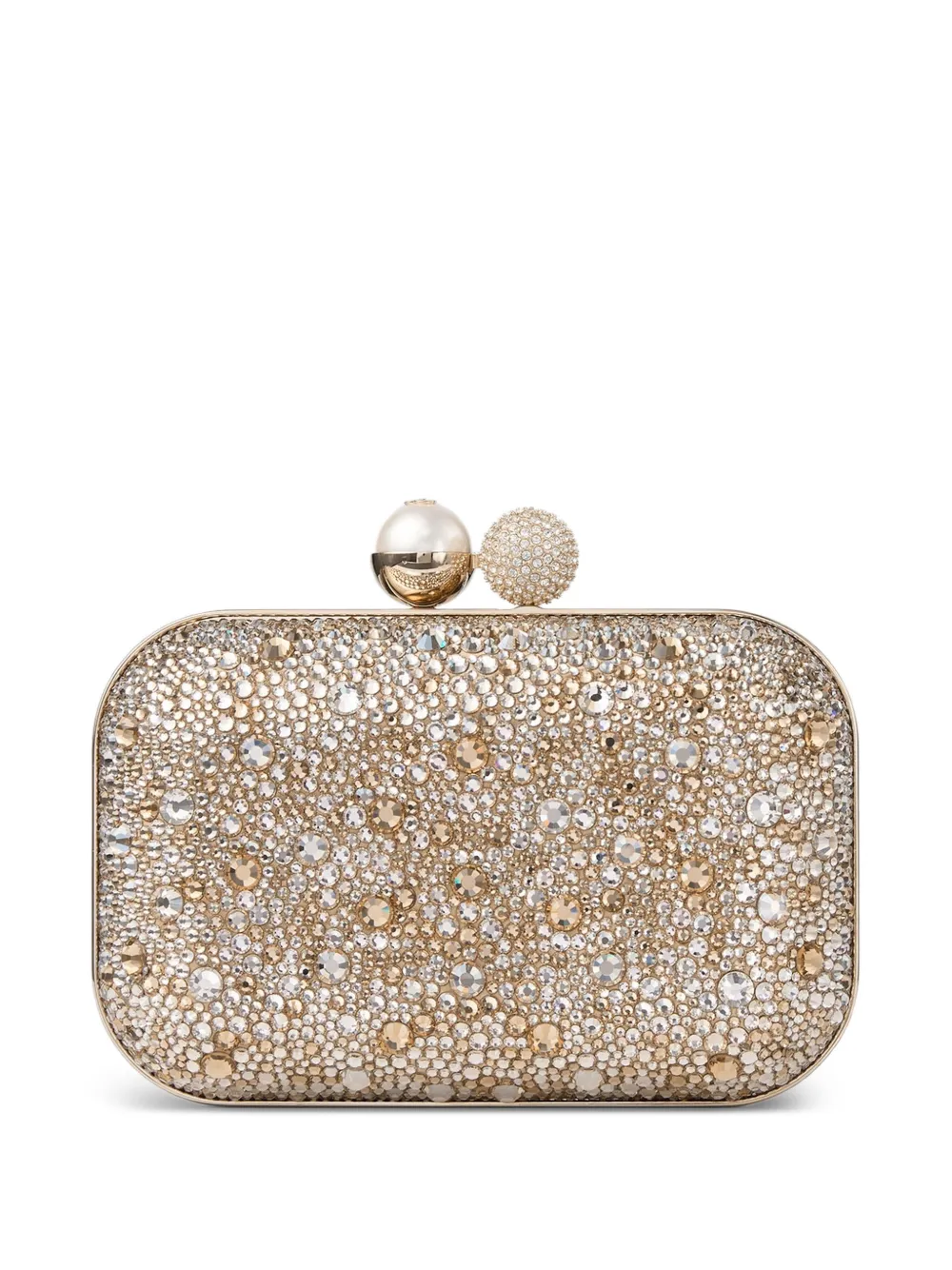 Jimmy Choo Cloud crystal-embellished clutch bag - Oro