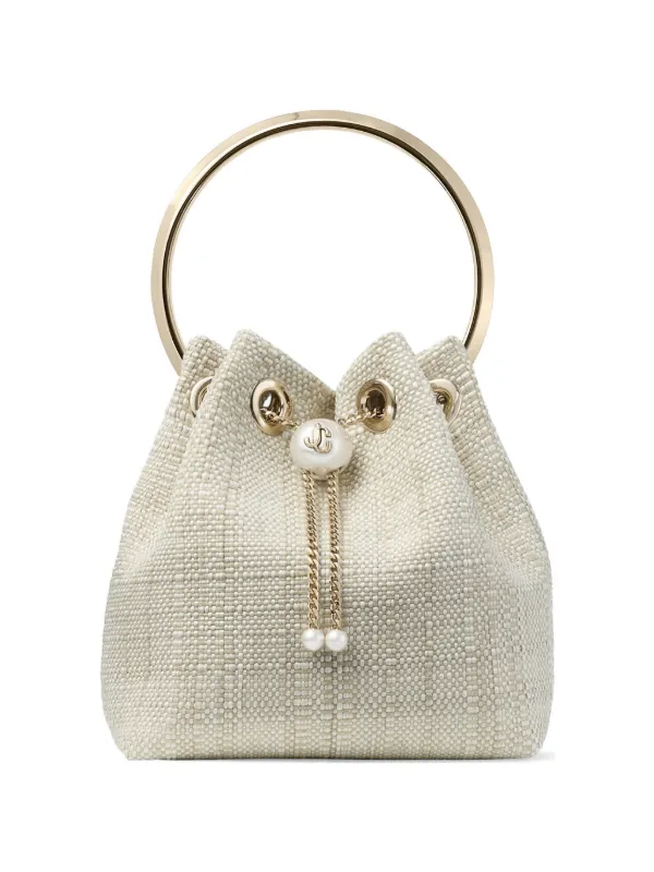 Jimmy Choo Bon Bon Bucket Bag in Neutrals