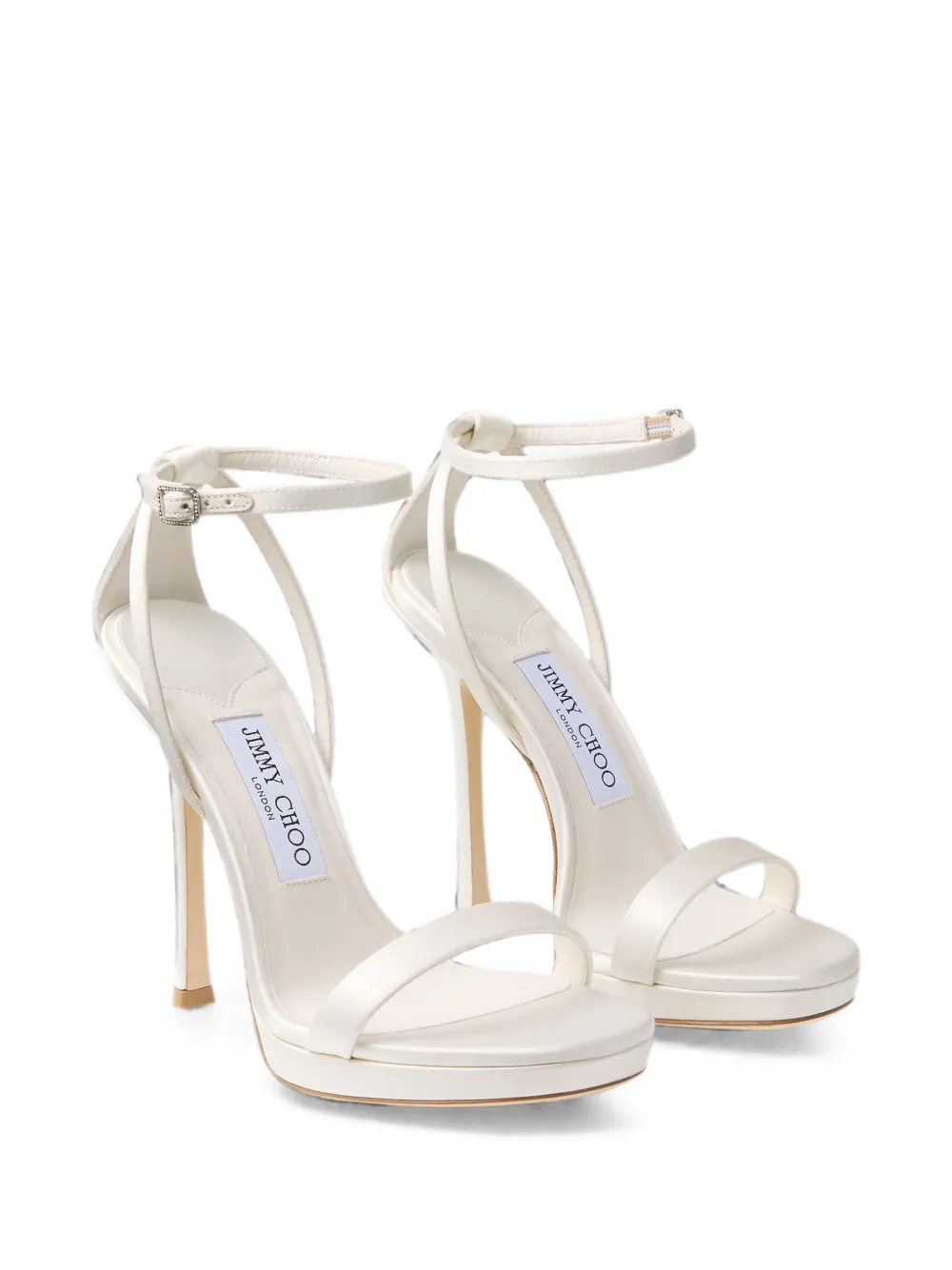 Jimmy Choo Moza 120 sandalen met bandje Wit