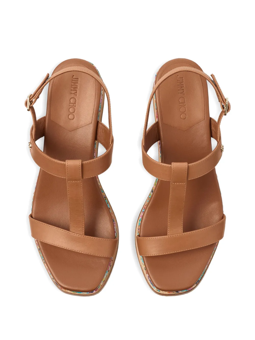 Jimmy Choo 60mm Theia wedge heeled sandals Bruin