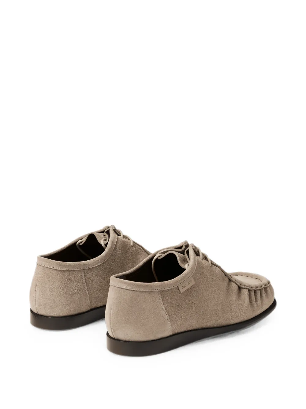 Jimmy Choo Ember moccasin stone velvet suede moccasins Beige