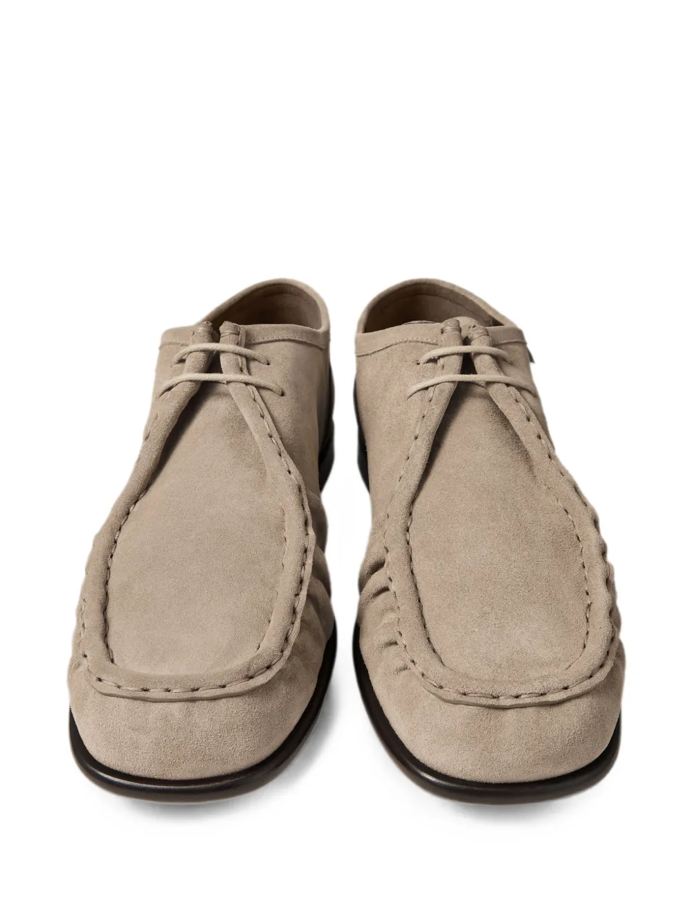 Jimmy Choo Ember moccasin stone velvet suede moccasins Beige