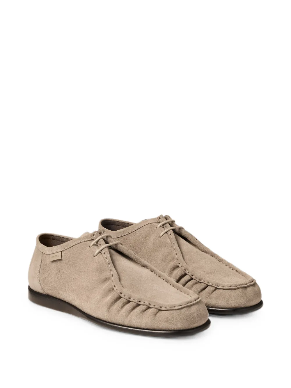 Jimmy Choo Ember moccasin stone velvet suede moccasins Beige