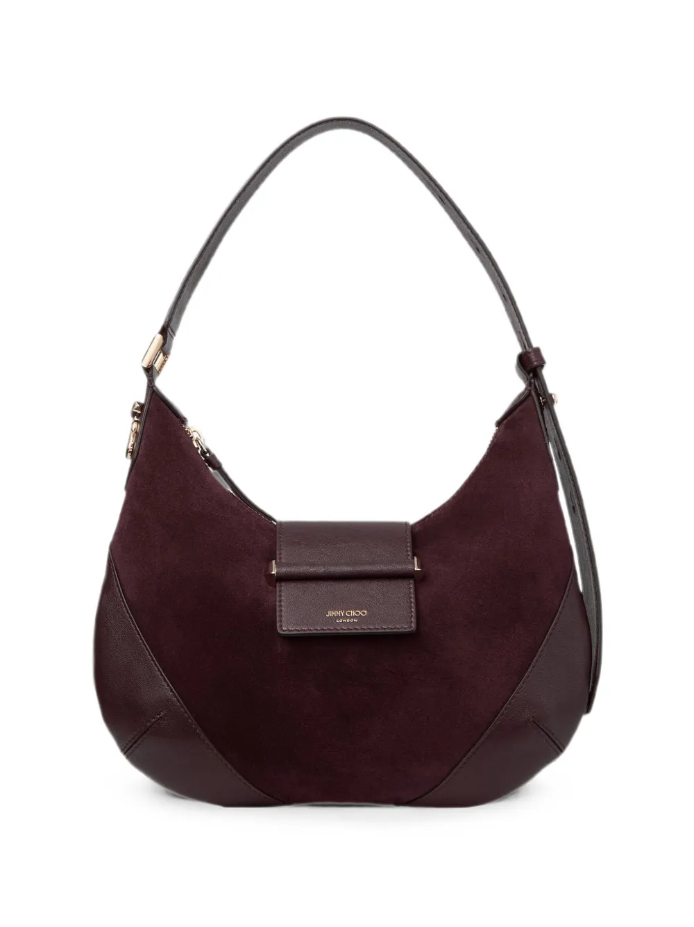 Jimmy Choo Bar Hobo suede shoulder bag - Brown