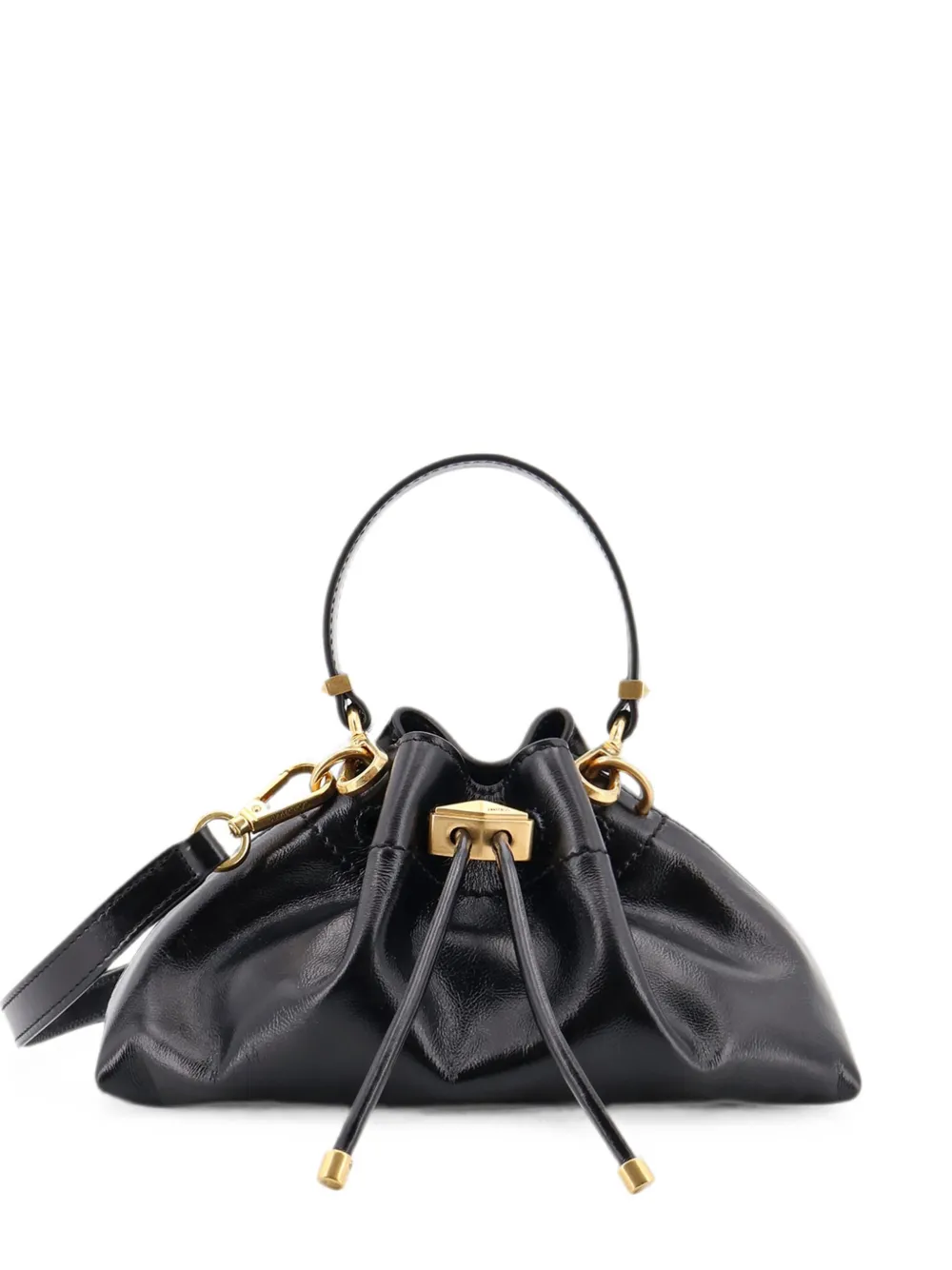 Jimmy Choo Borsa a spalla Cinch piccola con coulisse - Nero