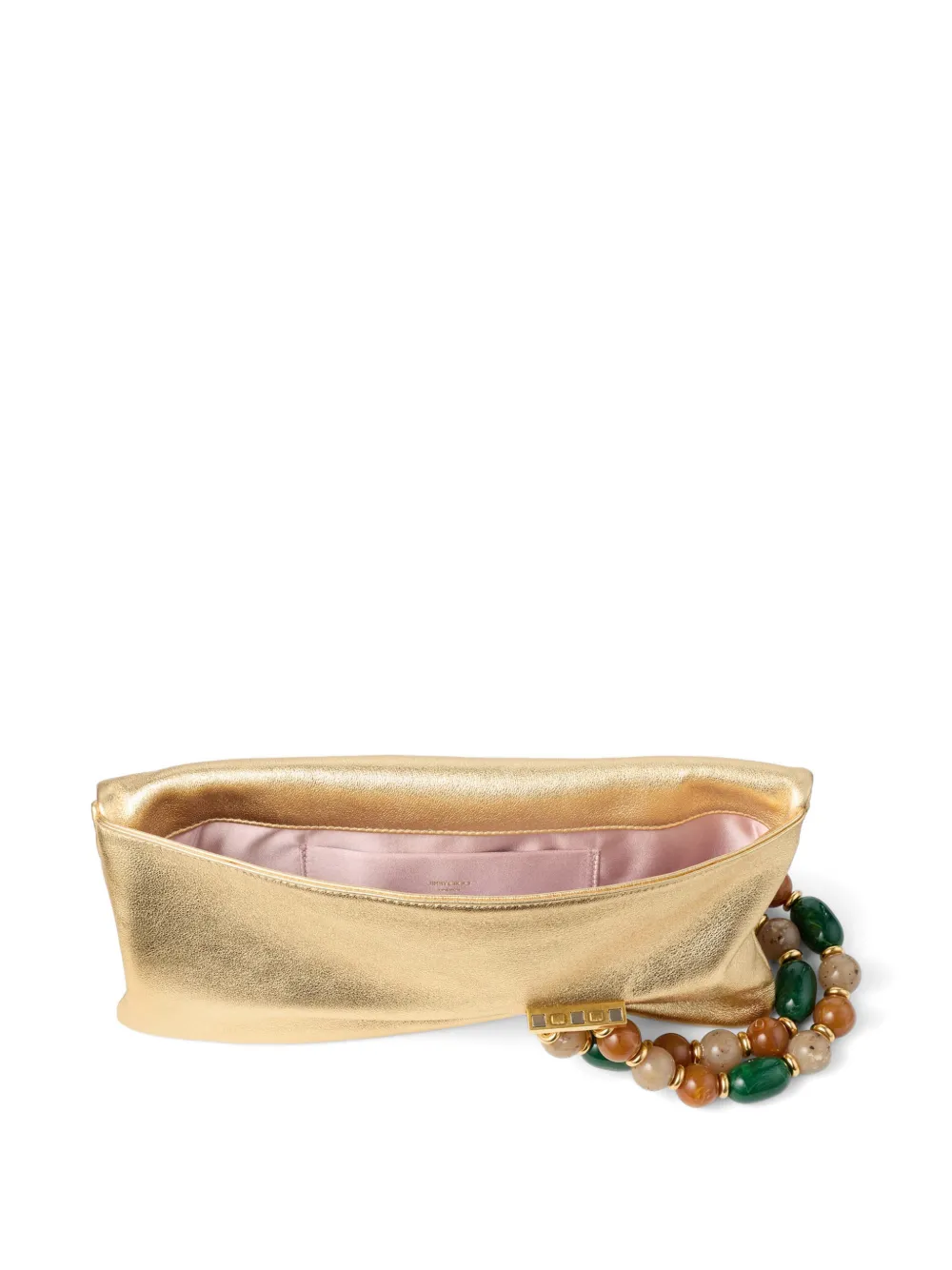Jimmy Choo Metallic schoudertas verfraaid met kralen Goud