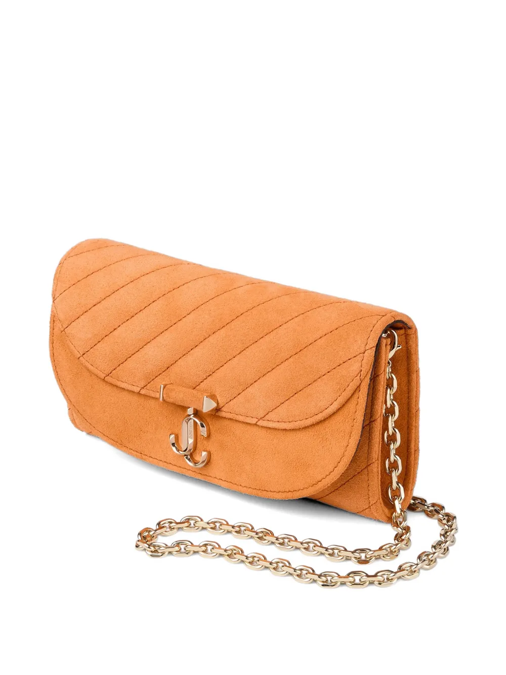 Jimmy Choo Curve portemonnee met ketting Oranje