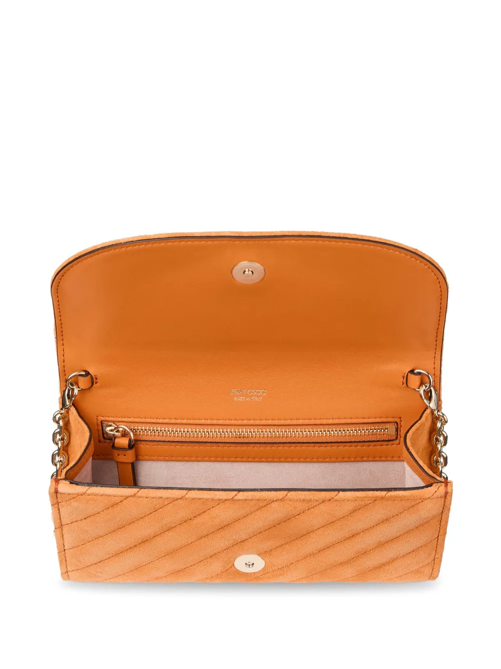 Jimmy Choo Curve portemonnee met ketting Oranje