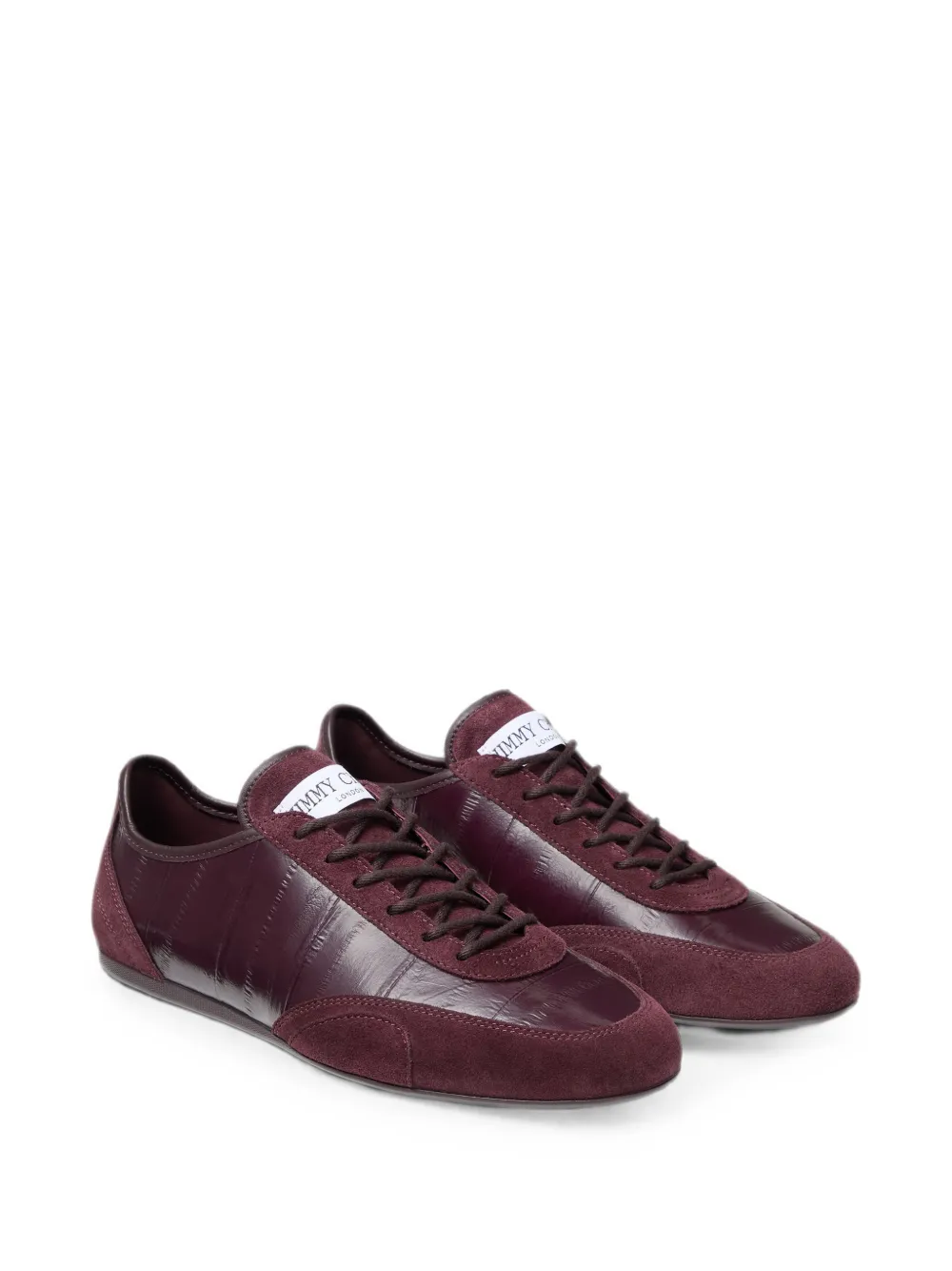 Jimmy Choo Sunny F leren low-top sneakers met print Rood