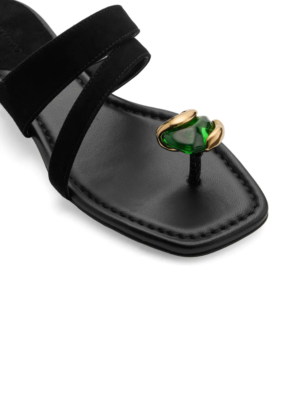 Jimmy Choo Emeri Stone Flat sandals Zwart