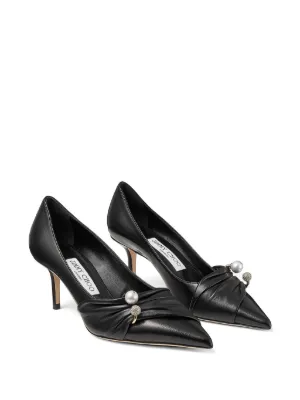 Jimmy Choo Melva Dorsay 50mm レザーパンプス | ブラック | FARFETCH JP