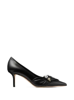 Jimmy Choo Melva Dorsay 50mm レザーパンプス | ブラック | FARFETCH JP