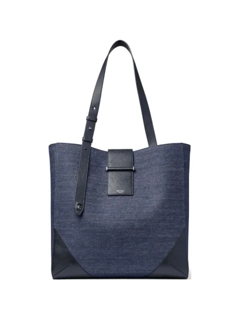 Jimmy Choo Bar Vertical デニムハンドバッグ M