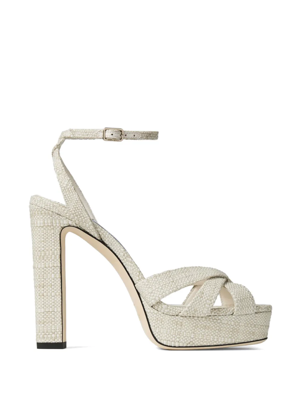Jimmy Choo Kove 120 sandalen met plateauzool en bandje Beige