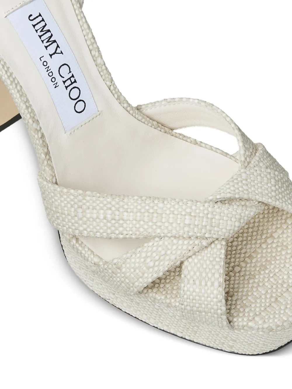 Jimmy Choo Kove 120 sandalen met plateauzool en bandje Beige