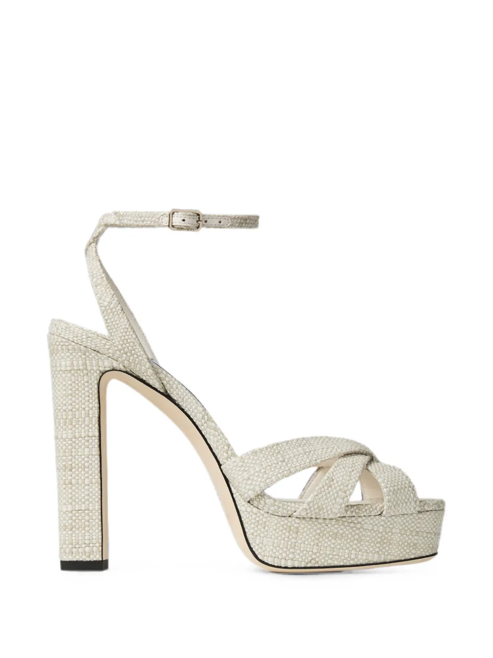 Jimmy Choo Kove 120 sandalen met plateauzool en bandje Beige