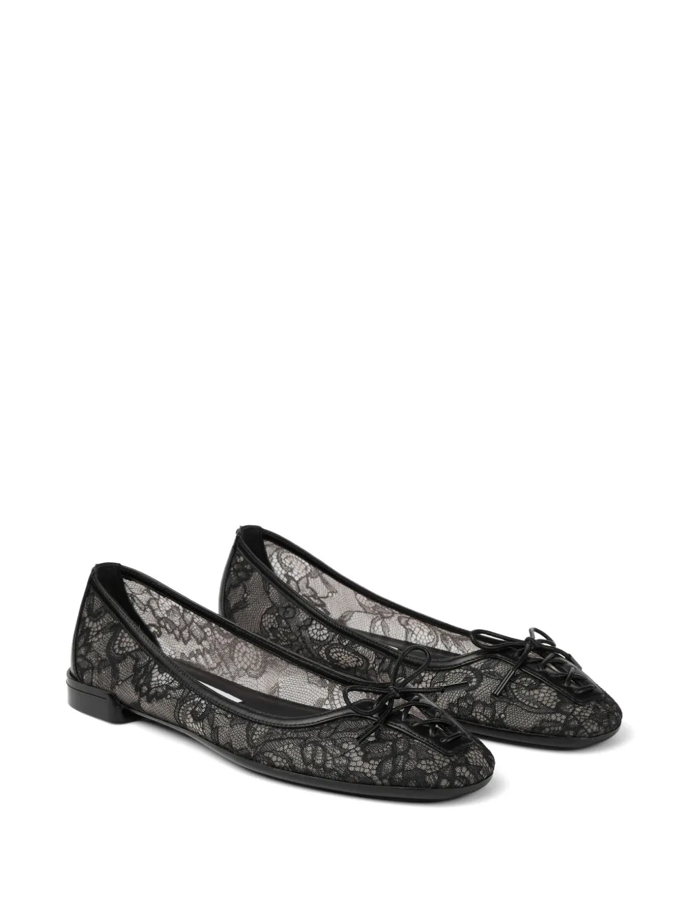 Jimmy Choo Scarlett ballerina's met kant Zwart