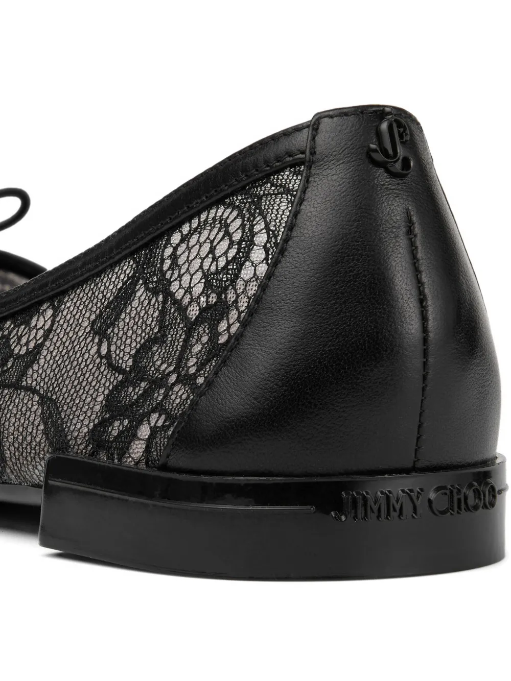 Jimmy Choo Scarlett ballerina's met kant Zwart