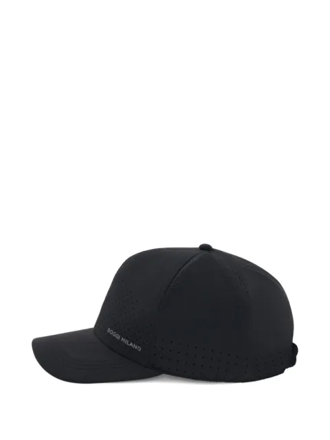 Boggi Milano perforated rubberised-logo baseball cap