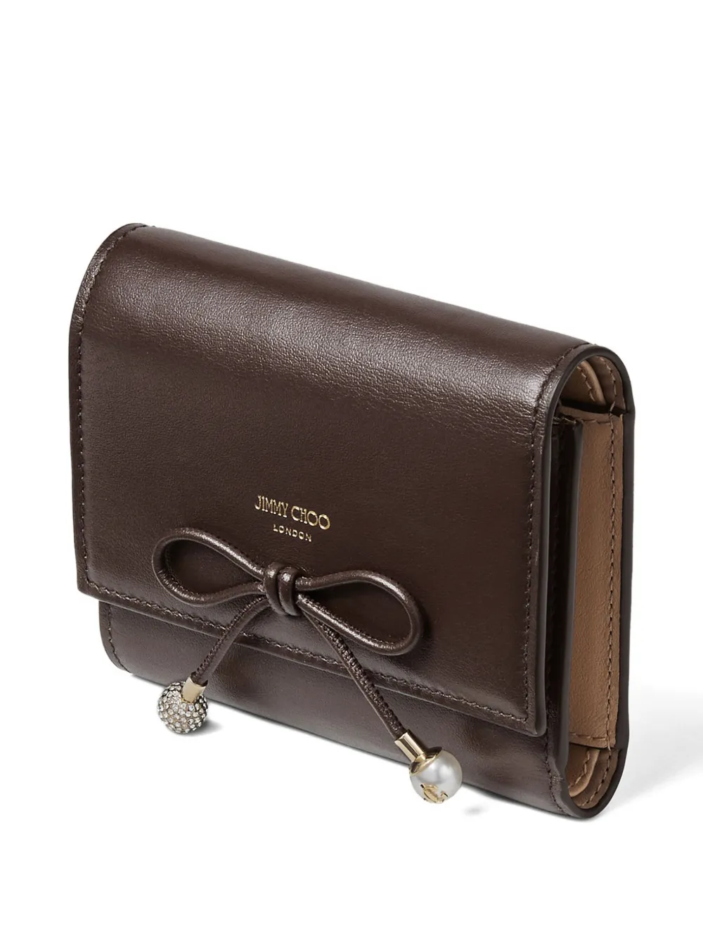 Jimmy Choo Marinda portemonnee met strik Bruin
