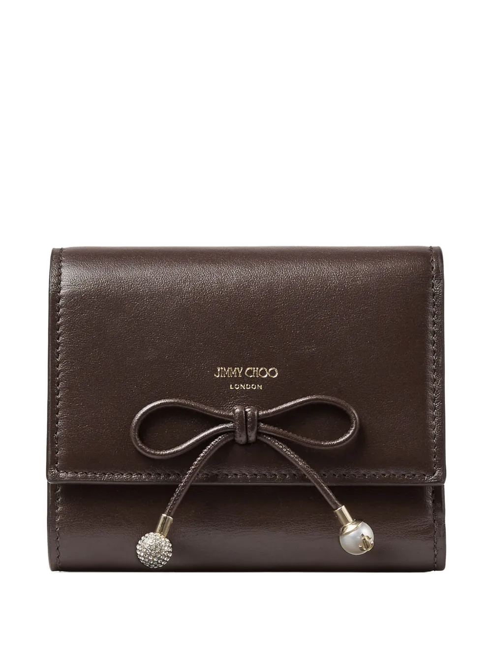 Jimmy Choo Portafoglio Marinda con fiocco - Marrone